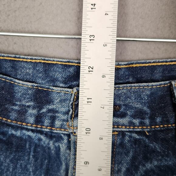 Levis 501 Jeans Mens 38x36 Blue Medium Wash Denim Straight Leg Button Fly - Picture 4 of 16